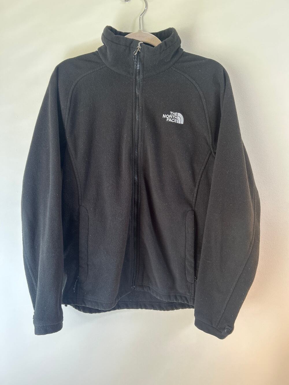 The North Face Fleece Jacket Mens M Black Full Zip Outdoor Hiking Coat